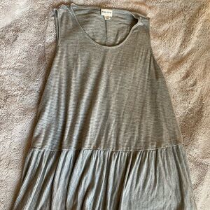 Ava & Viv Grey Striped Tank Top